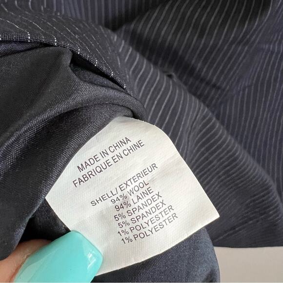 Theory Career Skirt Pinstripe Wool Blend Professional Work Career 12 - Picture 6 of 6